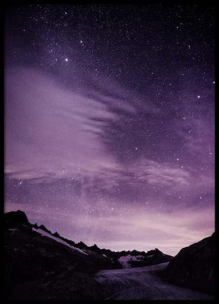 Purple Night Sky Poster nel gruppo Poster / Natura presso Desenio AB (10046)