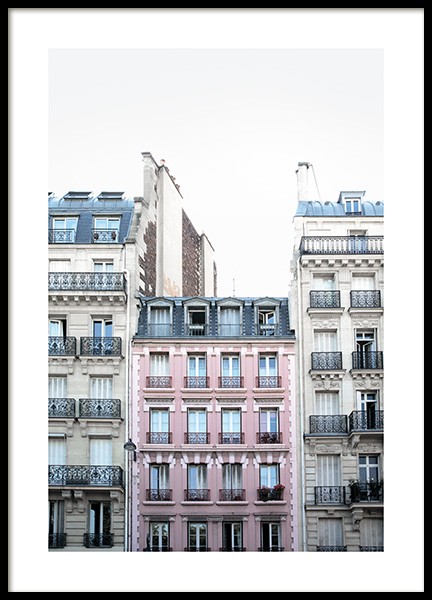 Pink Facade in Paris Poster nel gruppo Poster / Fotografia presso Desenio AB (11348)