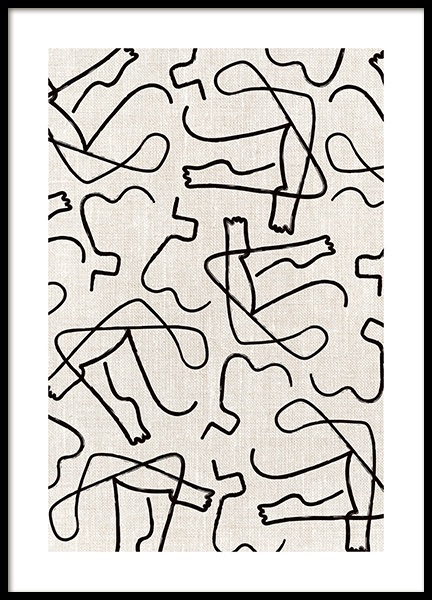 Texture Line Bodies Poster nel gruppo Poster / Arte presso Desenio AB (11427)