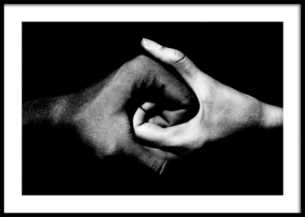 Holding Hands Poster nel gruppo Poster / Bianco e nero  presso Desenio AB (11491)