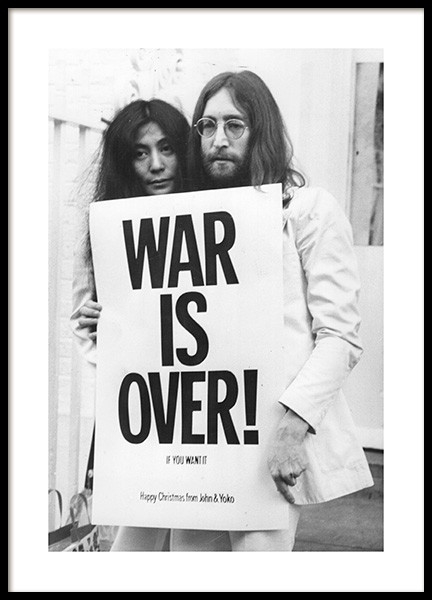 War is Over Poster nel gruppo Poster / Bianco e nero  presso Desenio AB (11970)