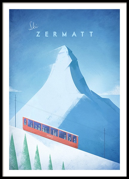 Ski Zermatt Poster nel gruppo Poster / Natura presso Desenio AB (11985)