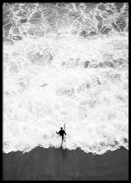 Running Into Ocean Poster nel gruppo Poster / Bianco e nero  presso Desenio AB (12598)