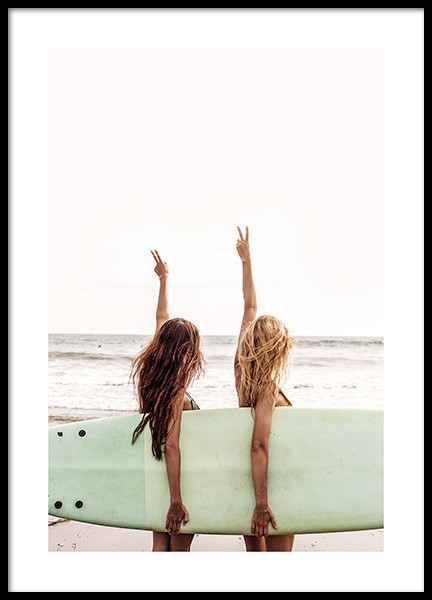 Surfer Girls Poster nel gruppo Poster / Natura presso Desenio AB (12637)