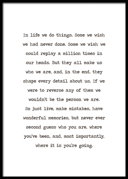 In Life Poster nel gruppo Poster / Testi e citazioni presso Desenio AB (13192)