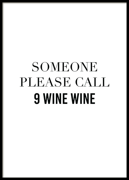 9 Wine Wine Poster nel gruppo  presso Desenio AB (13595)