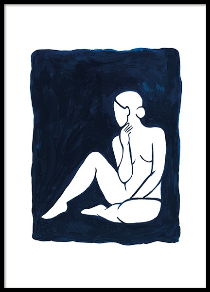 Woman in Blue Poster nel gruppo  presso Desenio AB (13665)