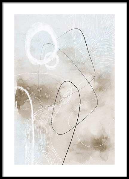 Soft Abstract Lines No2 Poster nel gruppo Poster / Arte / Arte astratta presso Desenio AB (13676)