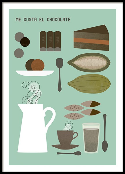 LOVE Chocolate Poster nel gruppo Poster / Poster per la cucina presso Desenio AB (14191)
