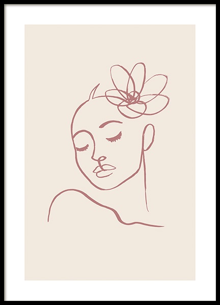 Flower Girl Lines No2 Poster