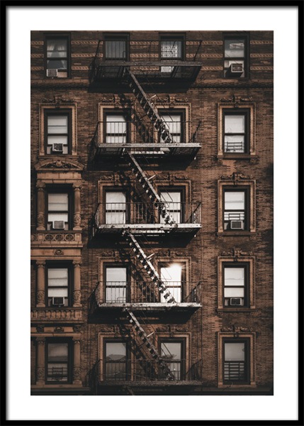 New York Fire Escape Poster nel gruppo Poster / Fotografia presso Desenio AB (14904)