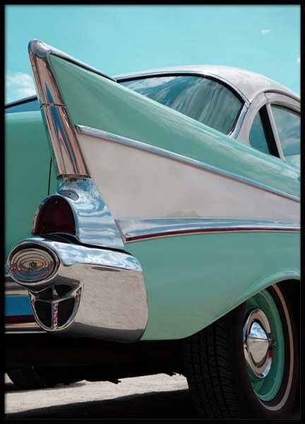 Mint Blue Car Poster nel gruppo Poster / Fotografia presso Desenio AB (2444)