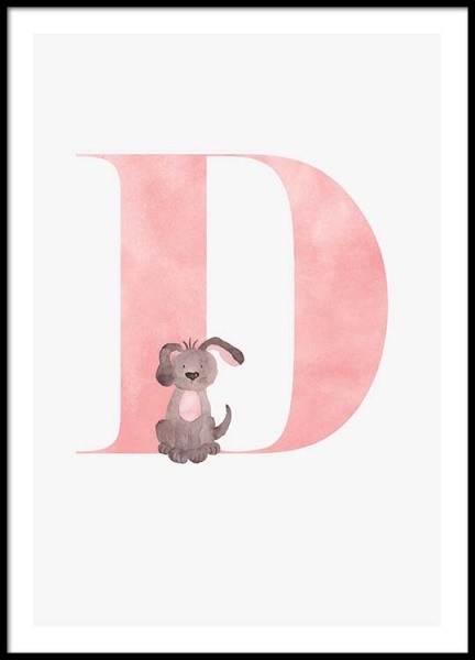 Alphabet D Poster nel gruppo Poster / Quadri per bambini presso Desenio AB (2496)