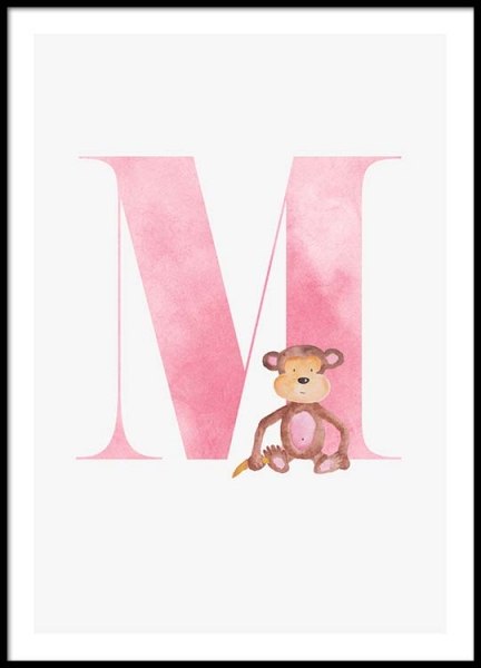 Alphabet M Poster nel gruppo Poster / Quadri per bambini presso Desenio AB (2505)