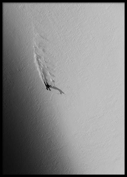 Baqueira Skiing Poster nel gruppo Poster / Bianco e nero  presso Desenio AB (3478)