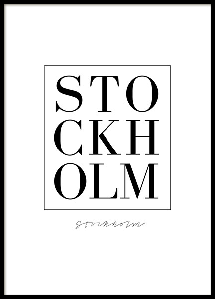 Poster e manifesto Stockholm, design scandinavo che sta bene con l'arredamento b