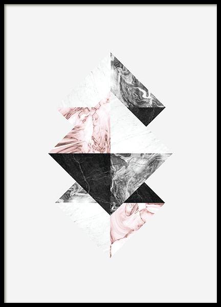 Manifesto grafico con marmo in grigio e bianco. Eleganti illustrazioni grafiche.