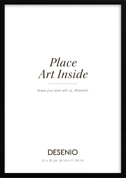 Cornice in metallo nera, 21x30