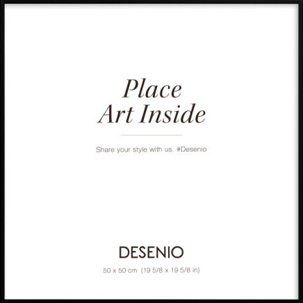Cornice in metallo nera, 50x50