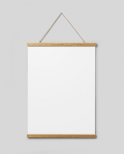 Stecche per poster rovere 51 cm, supporto magnetico