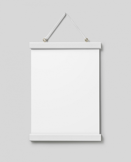Stecche per poster bianco 22 cm, supporto magnetico