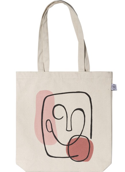 Abstract Face Tote Bag nel gruppo Limited edition presso Desenio AB (TOTE50145)