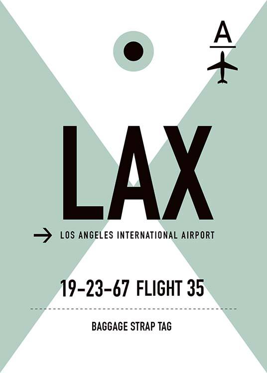 LAX Los Angeles Poster / Mappe e città presso Desenio AB (10007)