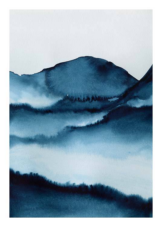 Watercolor Mountains Poster / Arte presso Desenio AB (10124)
