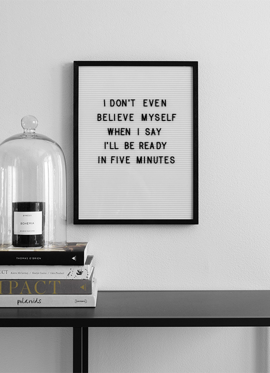 Five Minutes Poster / Quadri divertenti presso Desenio AB (10357)