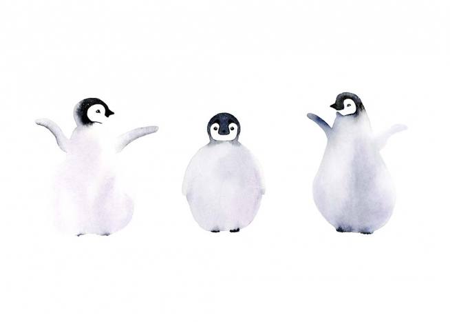 Three Penguins Poster / Arte presso Desenio AB (10685)