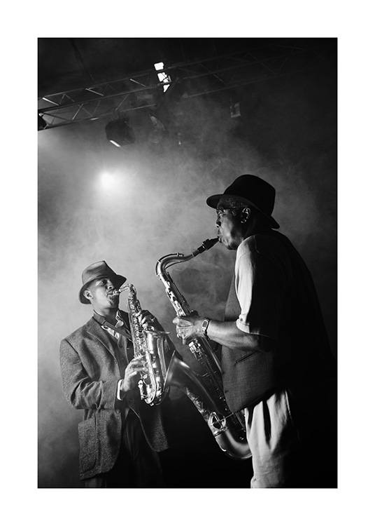 Jazz Club Poster / Bianco e nero  presso Desenio AB (10722)