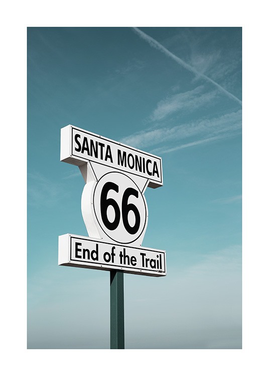 Route 66 Sign Poster / 50x70 cm presso Desenio AB (10778)