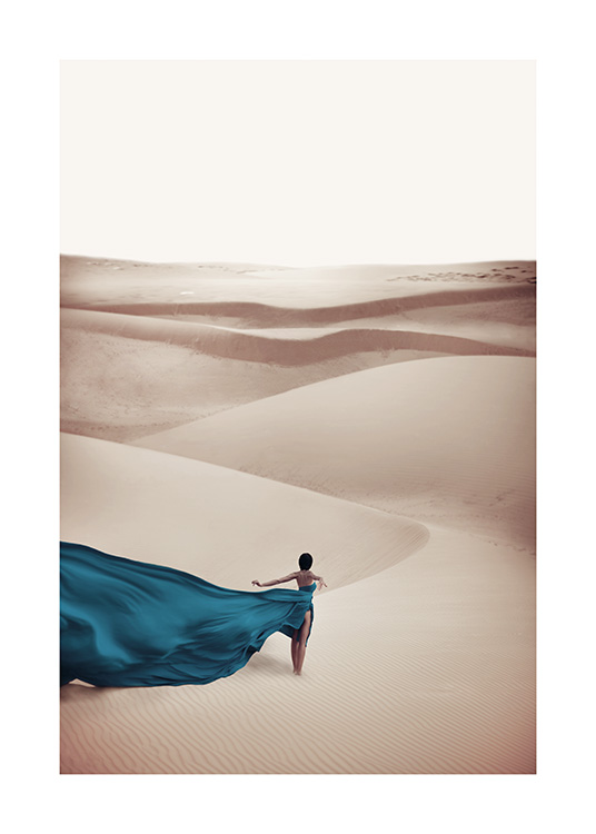Woman in Blue Dress Poster / Natura presso Desenio AB (11144)