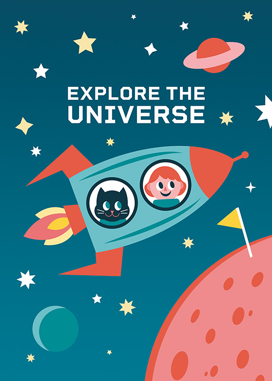 Explore the Universe Poster / Quadri per bambini presso Desenio AB (11165)