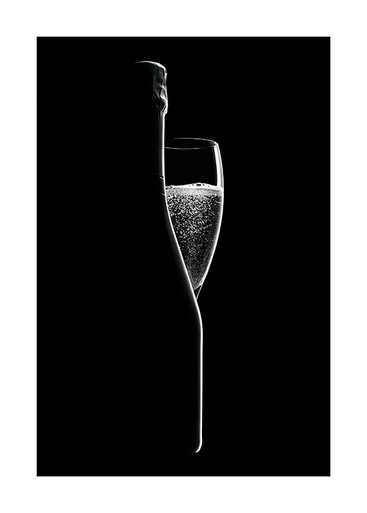 Sparkling Wine Poster / Bianco e nero  presso Desenio AB (11276)