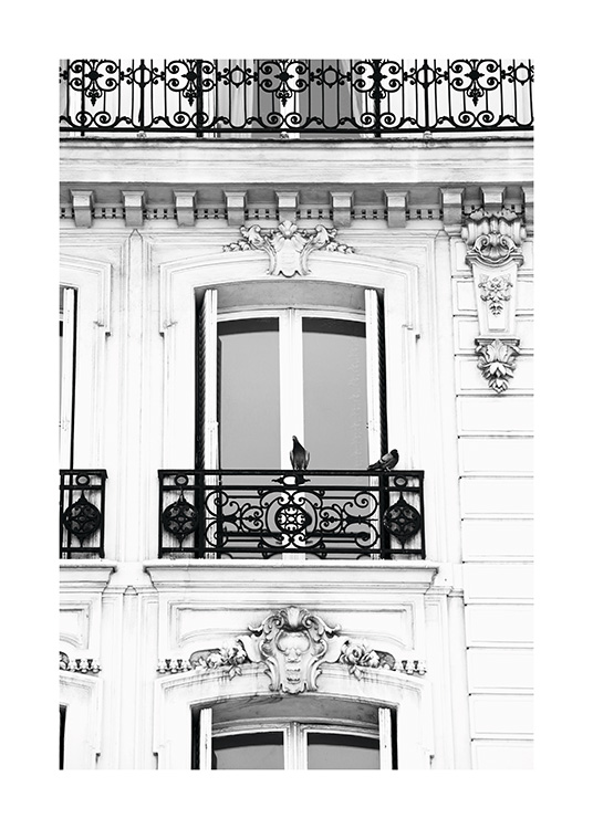 French Balcony Poster / Bianco e nero  presso Desenio AB (11342)