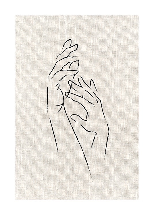 Texture Line Hands Poster / Arte presso Desenio AB (11429)