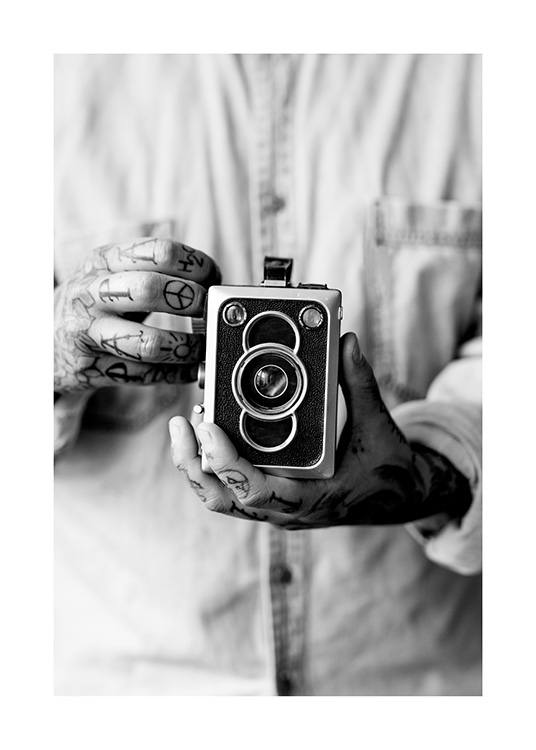 Vintage Camera Poster Fotocamera Retro Desenio It