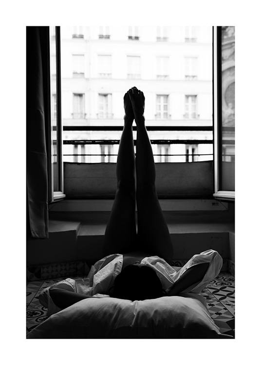 Paris Window Poster / Bianco e nero  presso Desenio AB (11531)