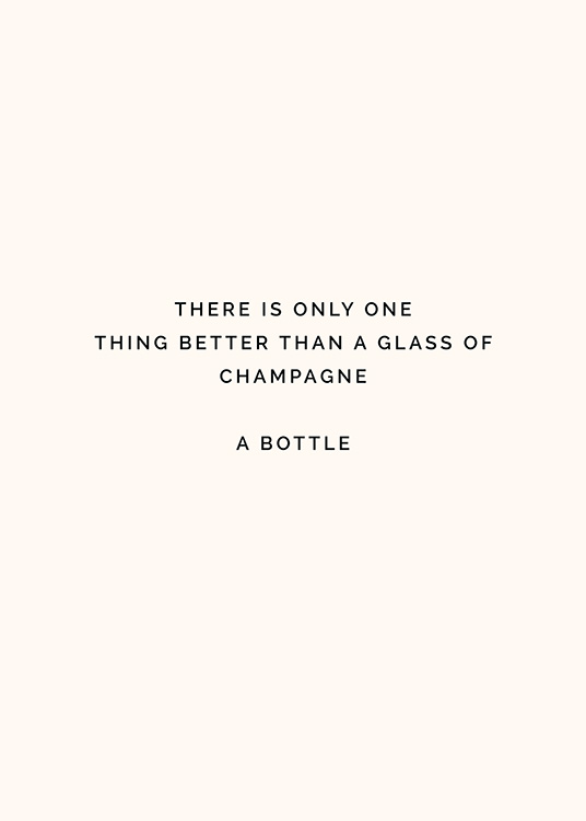 Champagne Bottle Poster
