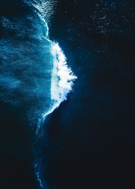 '–Fotografia dell''oceano con un''onda che lo attraversa.'