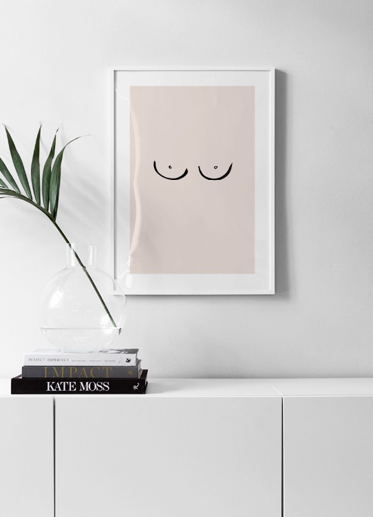 Boobs Drawing Poster / Arte presso Desenio AB (12452)