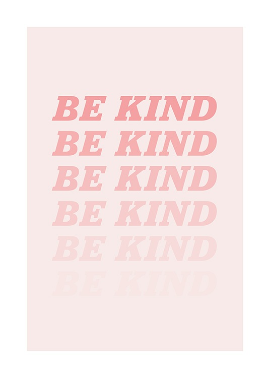 Be Kind Pink Poster / Testi e citazioni presso Desenio AB (12679)