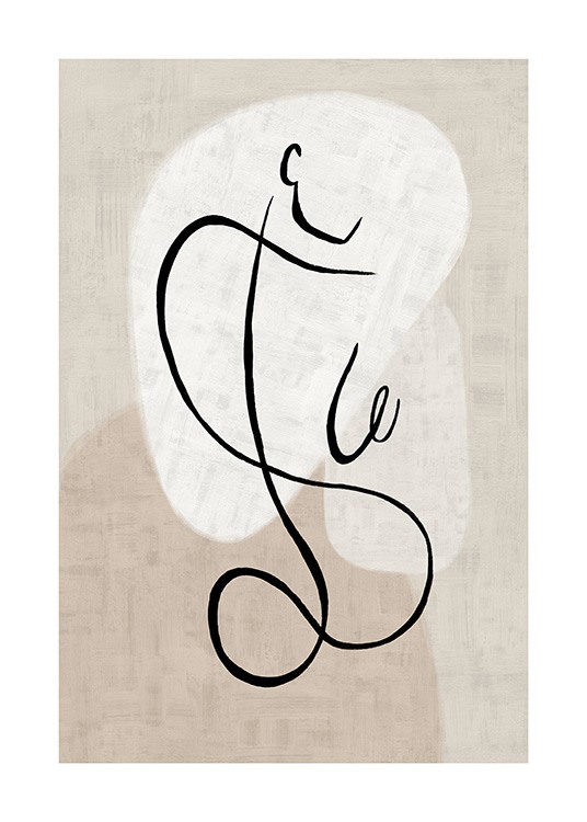 Abstract Line Art No1 Poster