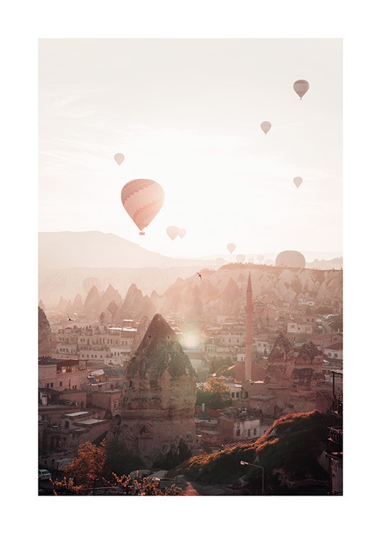 Air Balloons in Cappadocia Poster