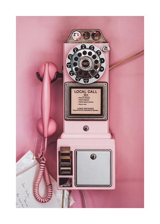 Pink Pay Phone Poster