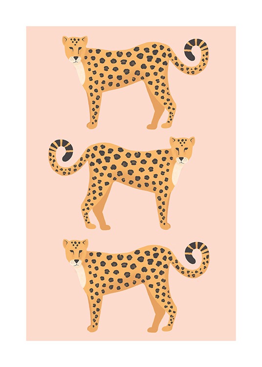 Three Leopards Poster / Animali presso Desenio AB (13781)