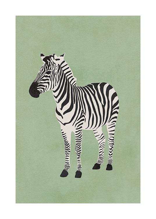 Graphic Zebra Poster / Animali presso Desenio AB (13785)
