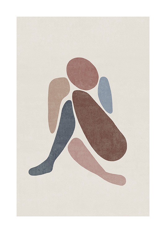 Female Color Blocks No2 Poster / Illustrazioni presso Desenio AB (13798)