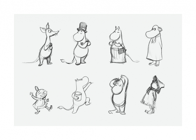 Moomin Characters No2 Poster